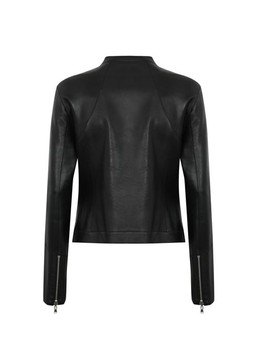 Giacca Napa in pelle reversibile nero LEATHER AUTHORITY | NAPA20